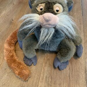 Plush Monkey Toy with Orange Tail